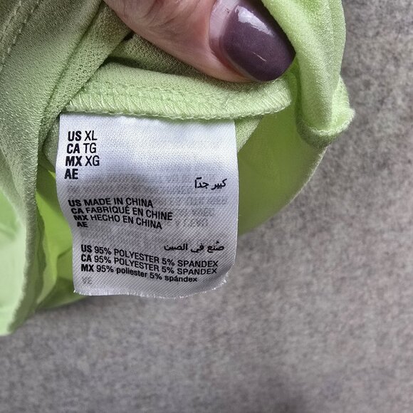 Alfani Womens Sleeveless Twist-Front Top XL Light Green - Picture 4 of 7